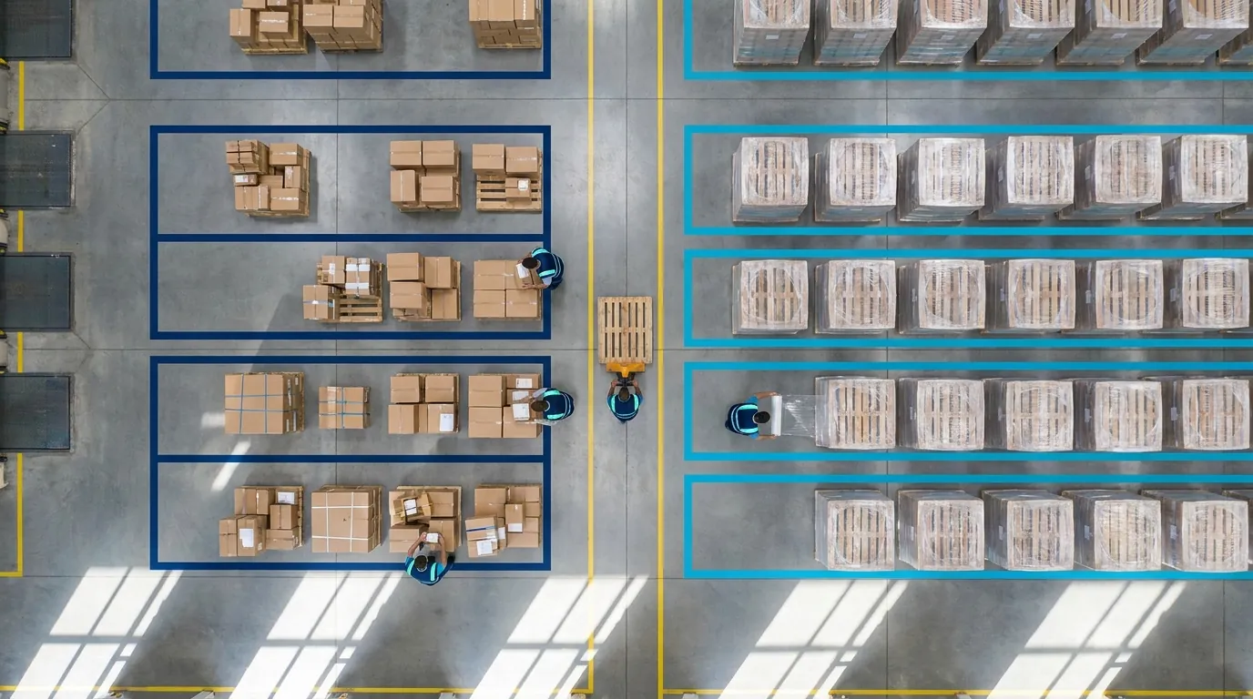 Aerial view of LCL and FCL staging zones